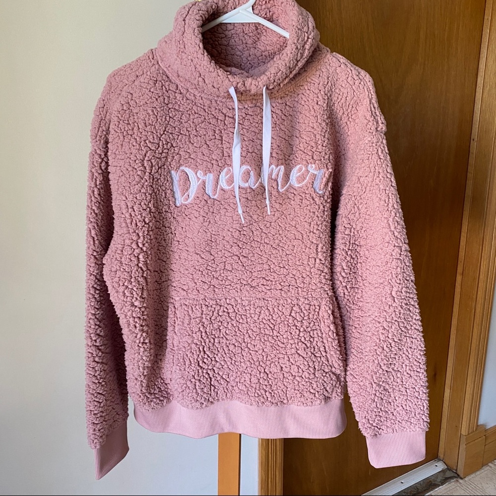 Dreamer Pink Sherpa Sweater